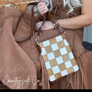 Countryside Co Stockdale Checkered Fringe Purse